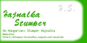 hajnalka stumper business card